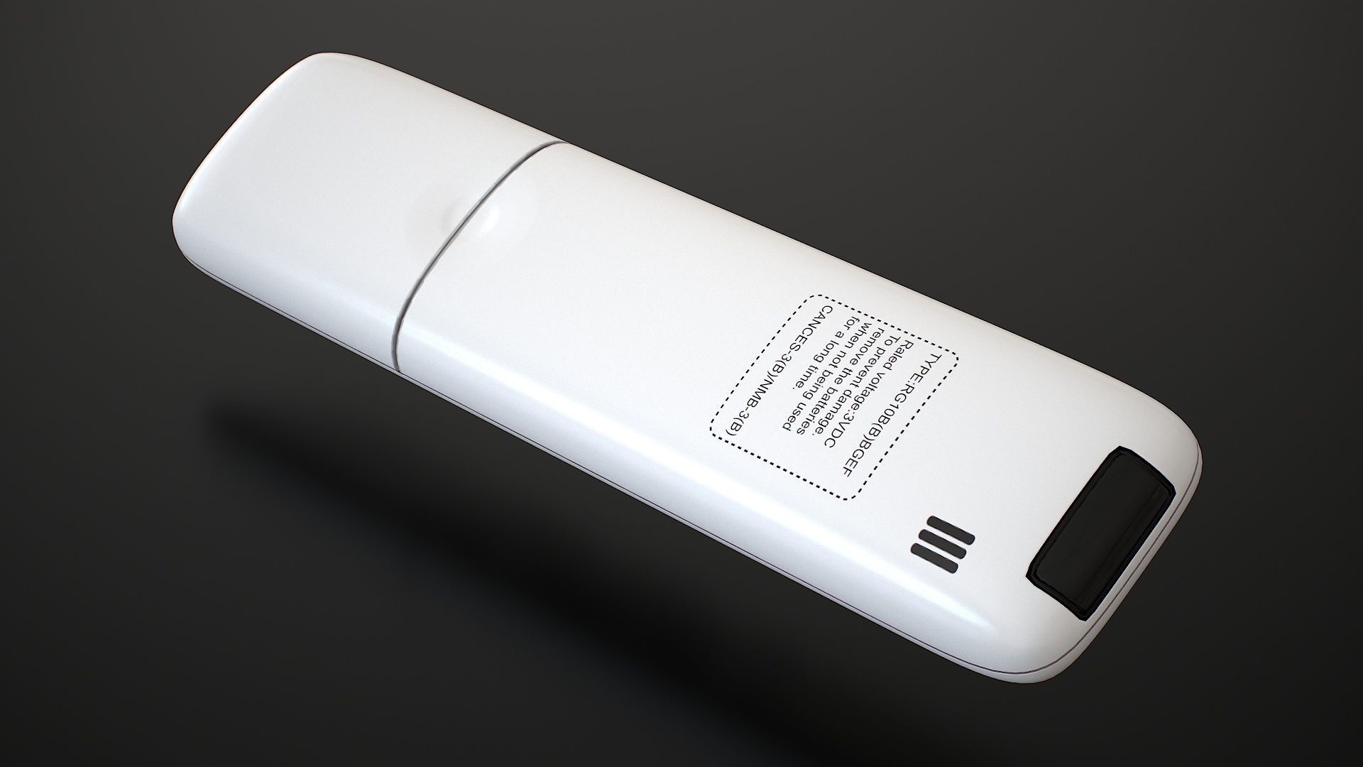 Air Conditioner Remote Control - AC Remote Low-poly 3D model_10