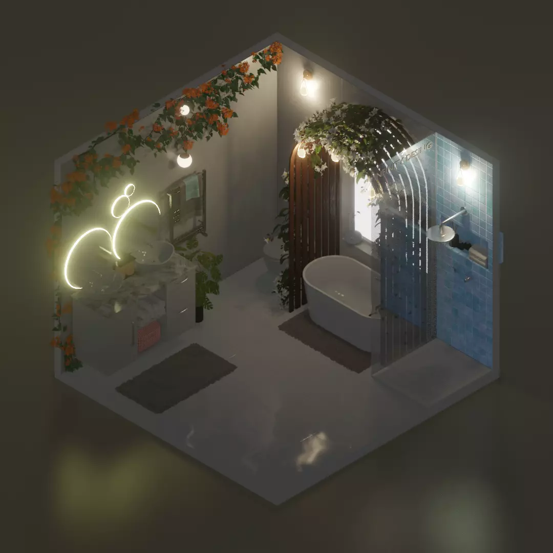 BATHROOM Low-poly 3D model_0