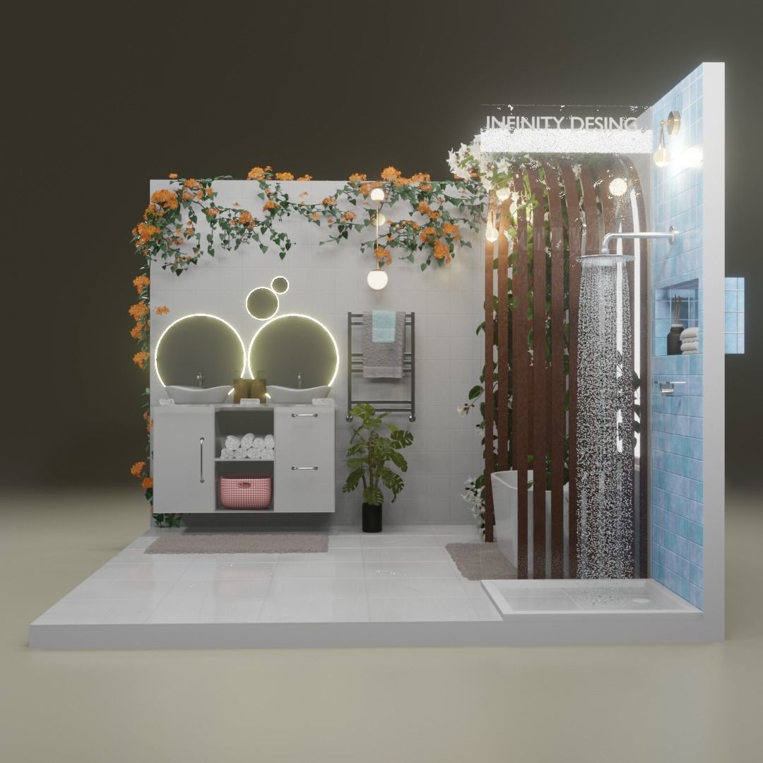 BATHROOM Low-poly 3D model_1
