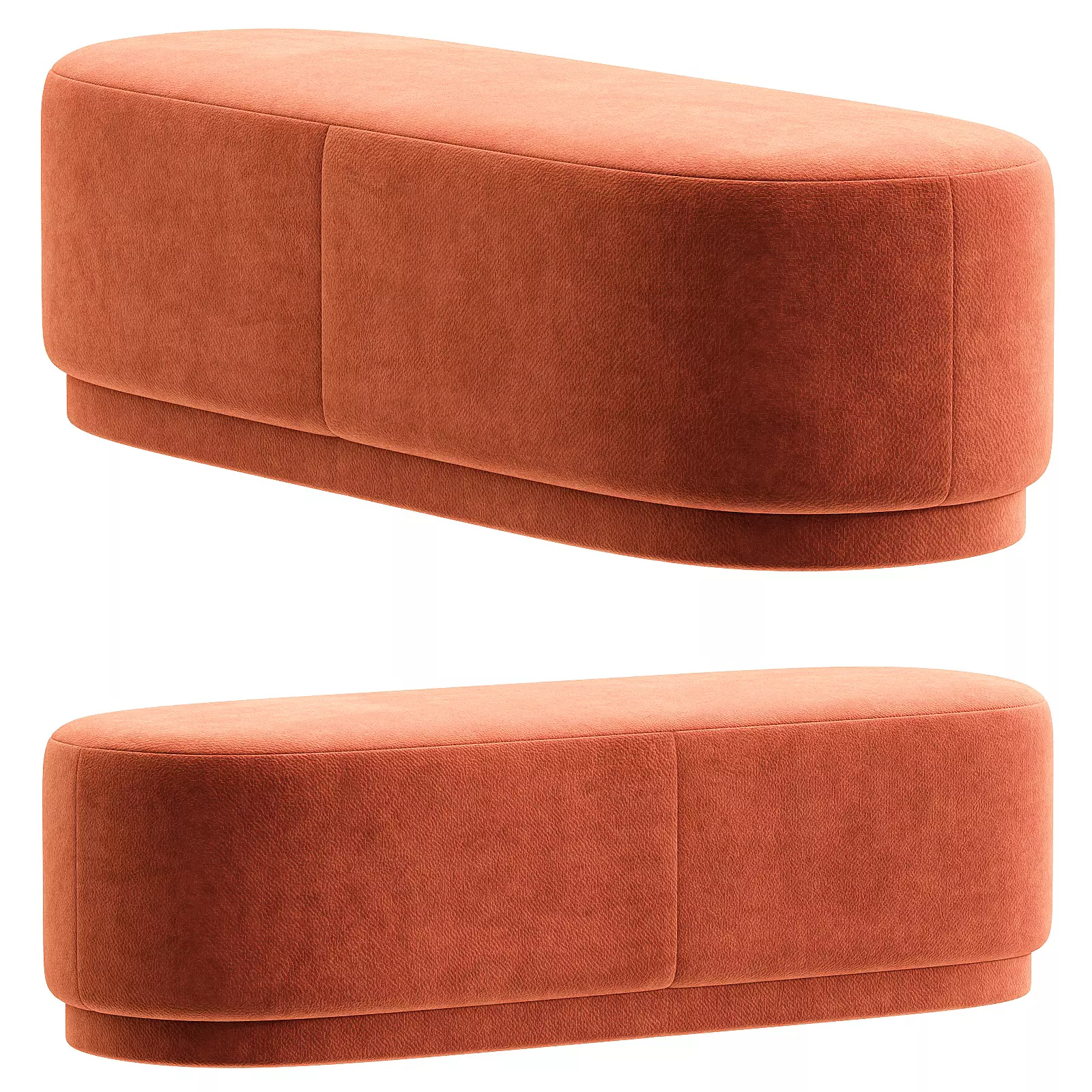 pouf oranjeviy 3D model_0