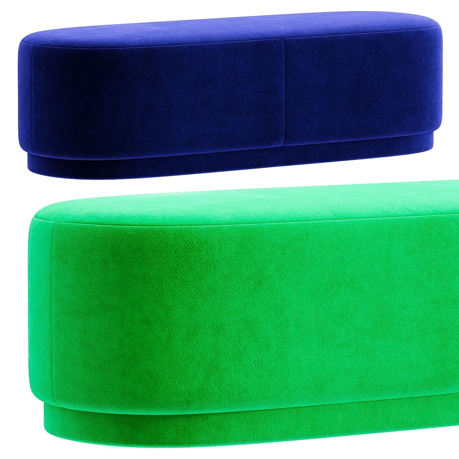 pouf oranjeviy 3D model_2