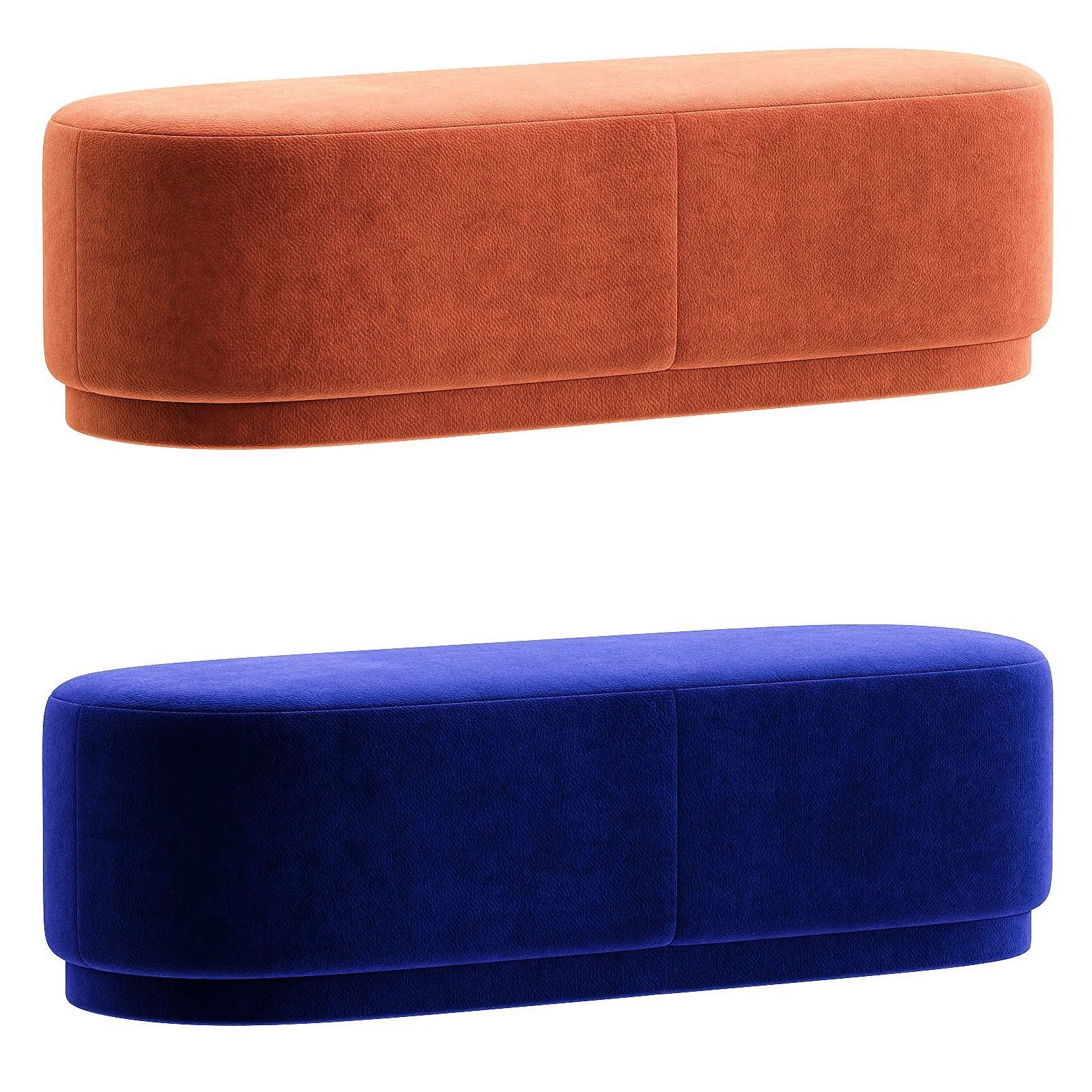 pouf oranjeviy 3D model_3