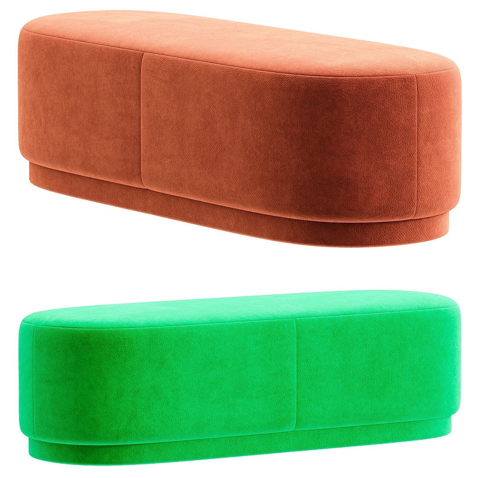 pouf oranjeviy 3D model_1