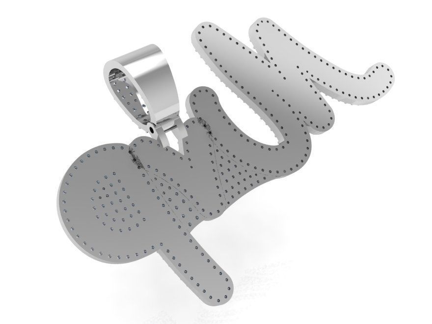 Mvp Pave Pendant 2603 3D print model_3