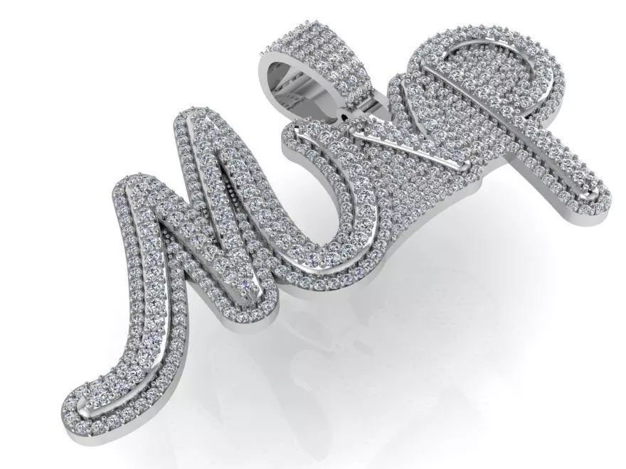 Mvp Pave Pendant 2603 3D print model_0