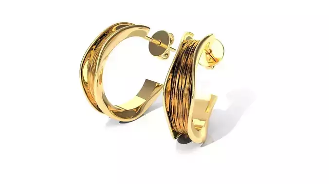 Organic Hoops Earring 