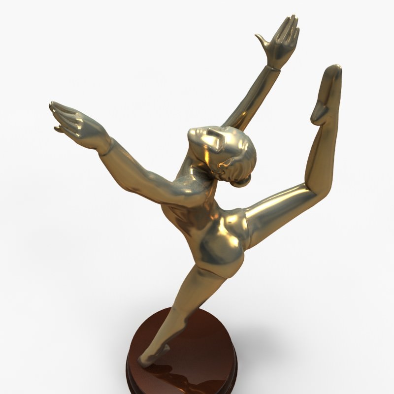 3D Models Gymnastics Bronze Statue 3D model_7