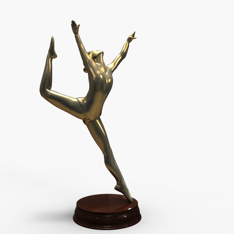 3D Models Gymnastics Bronze Statue 3D model_4