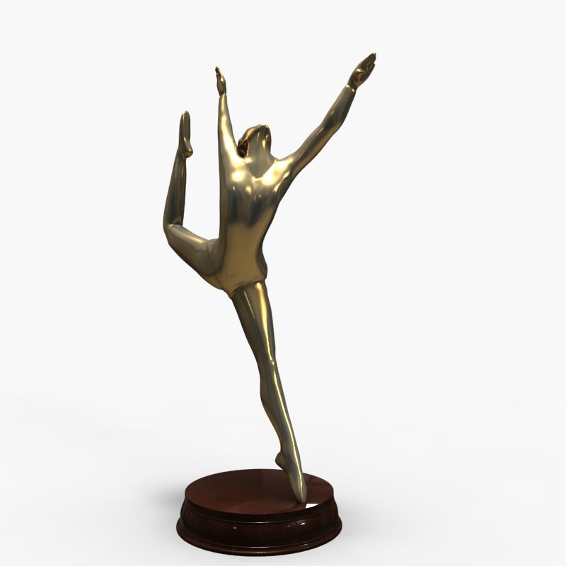 3D Models Gymnastics Bronze Statue 3D model_3