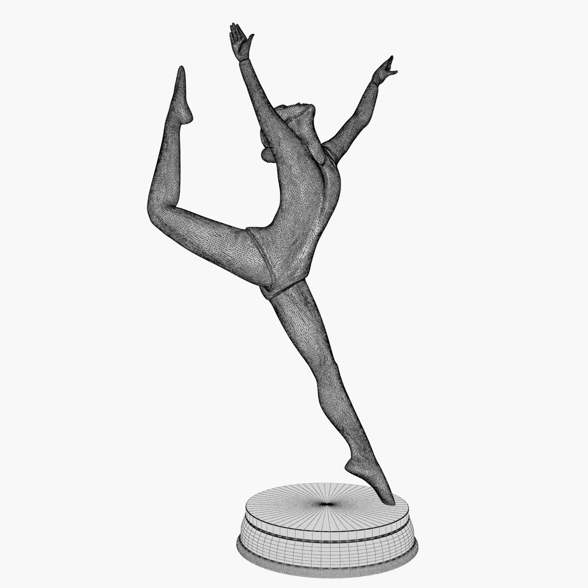 3D Models Gymnastics Bronze Statue 3D model_8