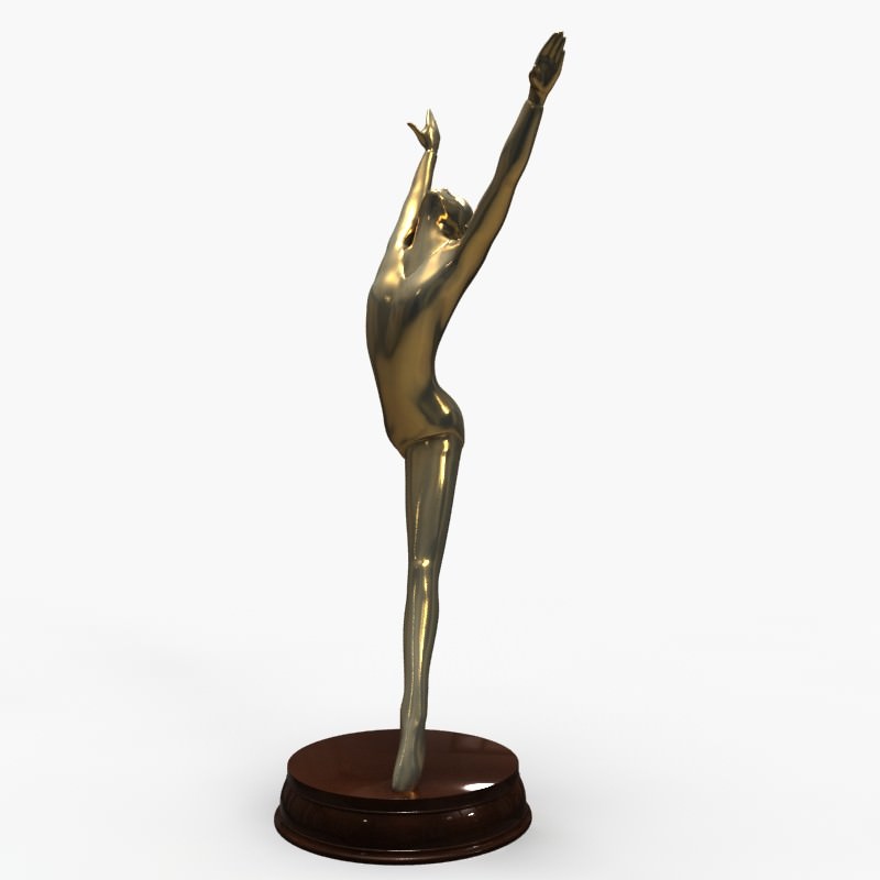 3D Models Gymnastics Bronze Statue 3D model_2