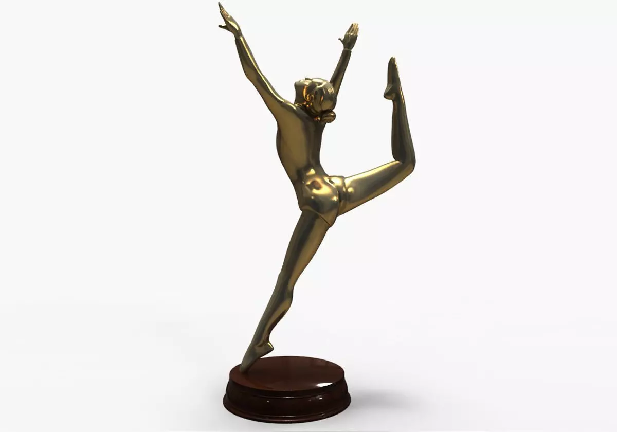 3D Models Gymnastics Bronze Statue 3D model_0