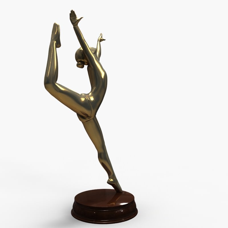 3D Models Gymnastics Bronze Statue 3D model_5