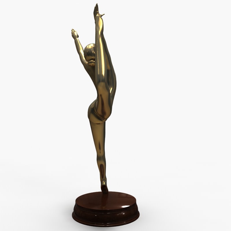 3D Models Gymnastics Bronze Statue 3D model_6