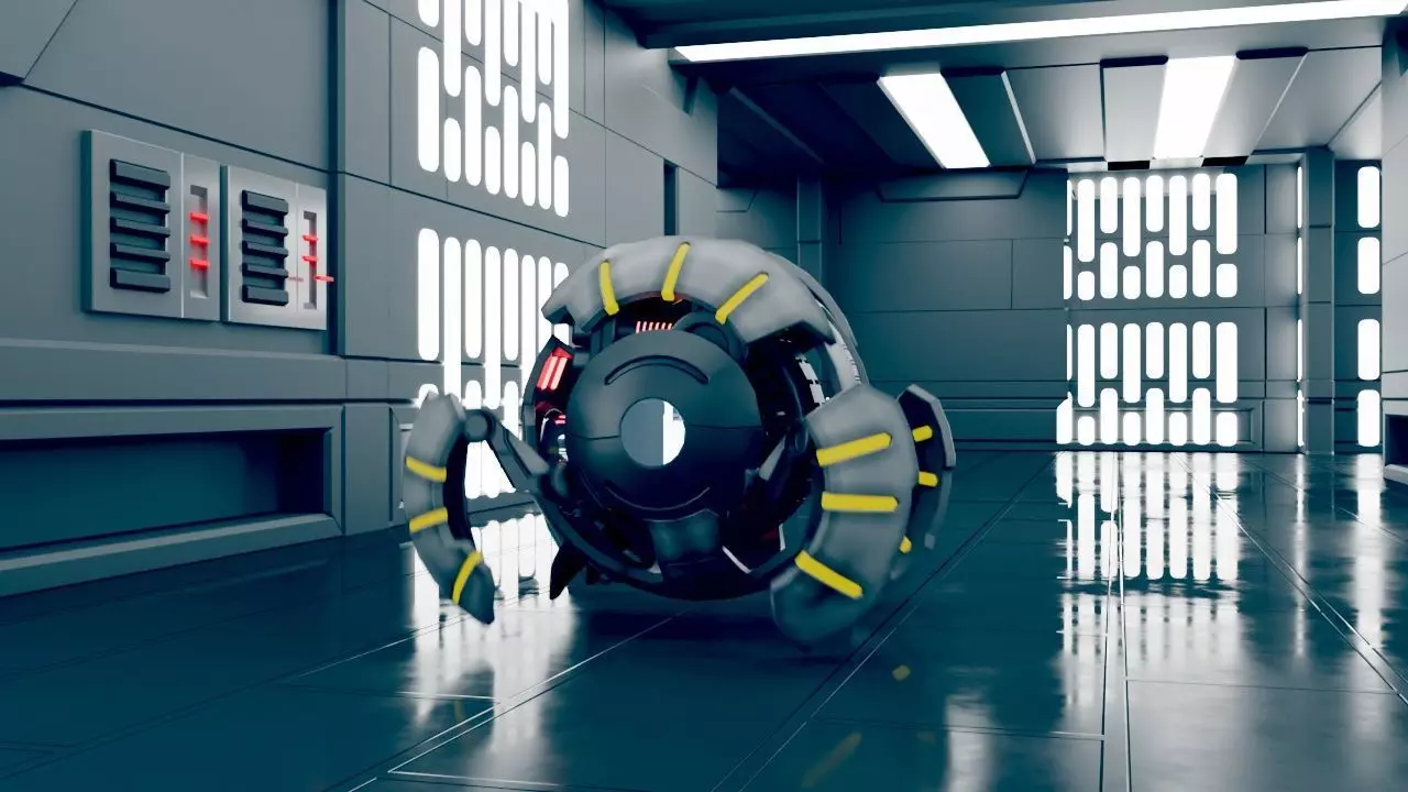 Fighter  war  drone rigged Blender  fbx obj also  Low-poly 3D model_0