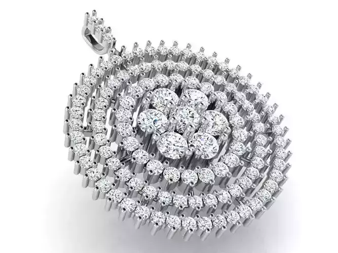 Circle Diamond Pendant 2613
