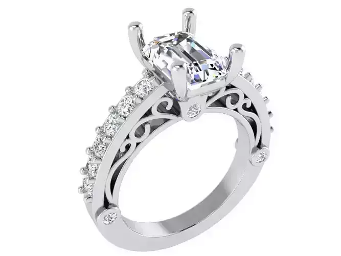 Emerald Diamond Ring 2617