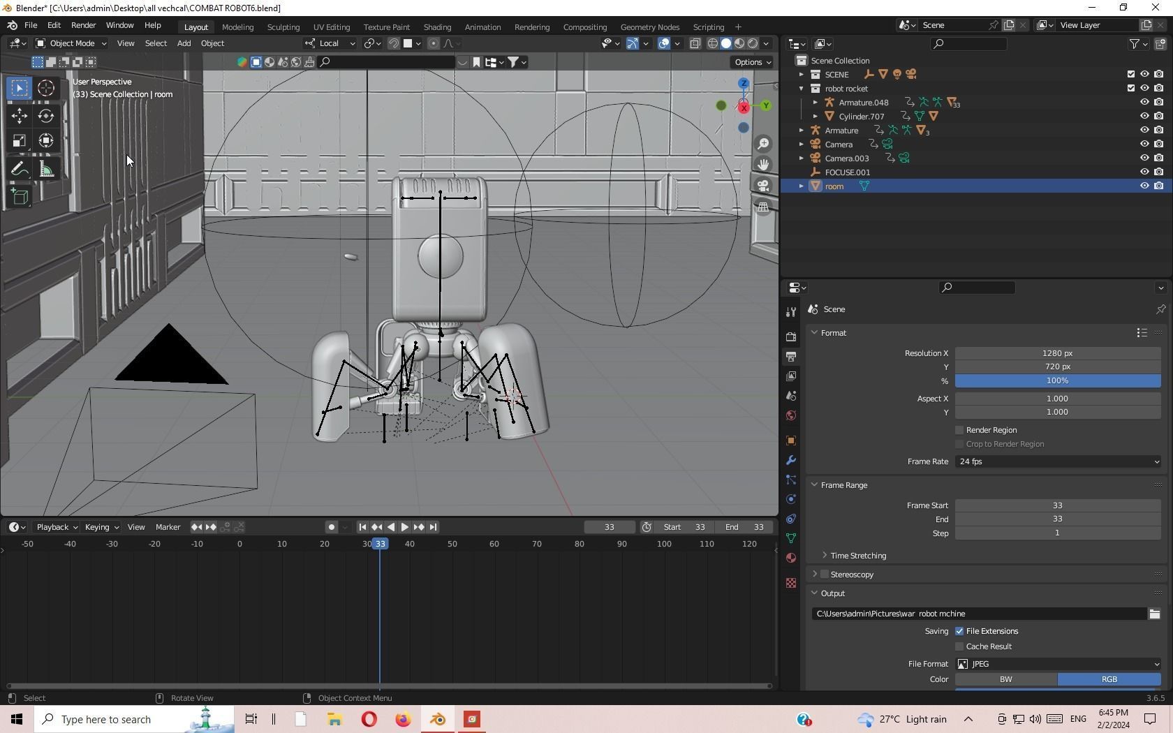 COMBAT ROBOT  Blender fbx free files Free low-poly 3D model_2