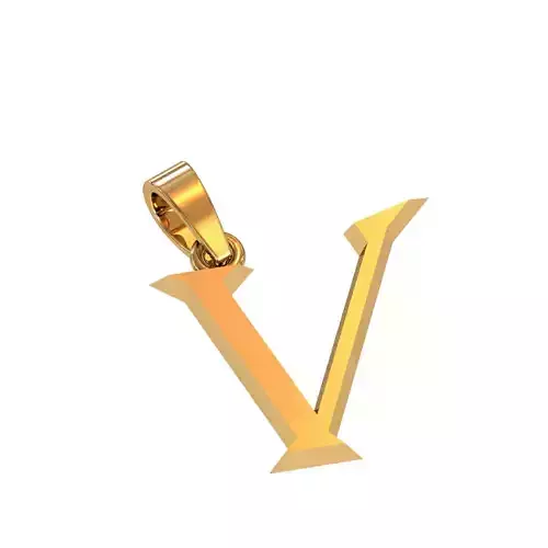 V letter pendant