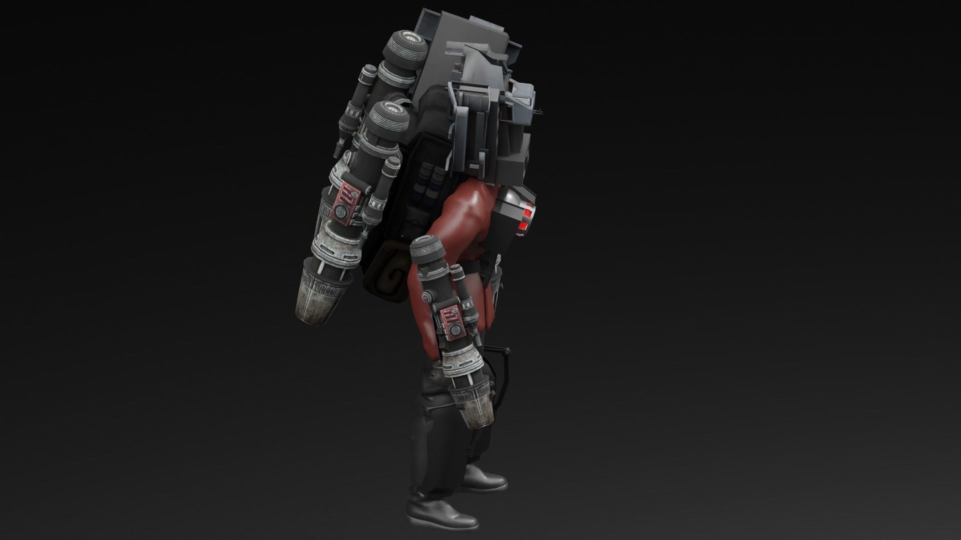 Skibidi toilet Dj men 3D model_8