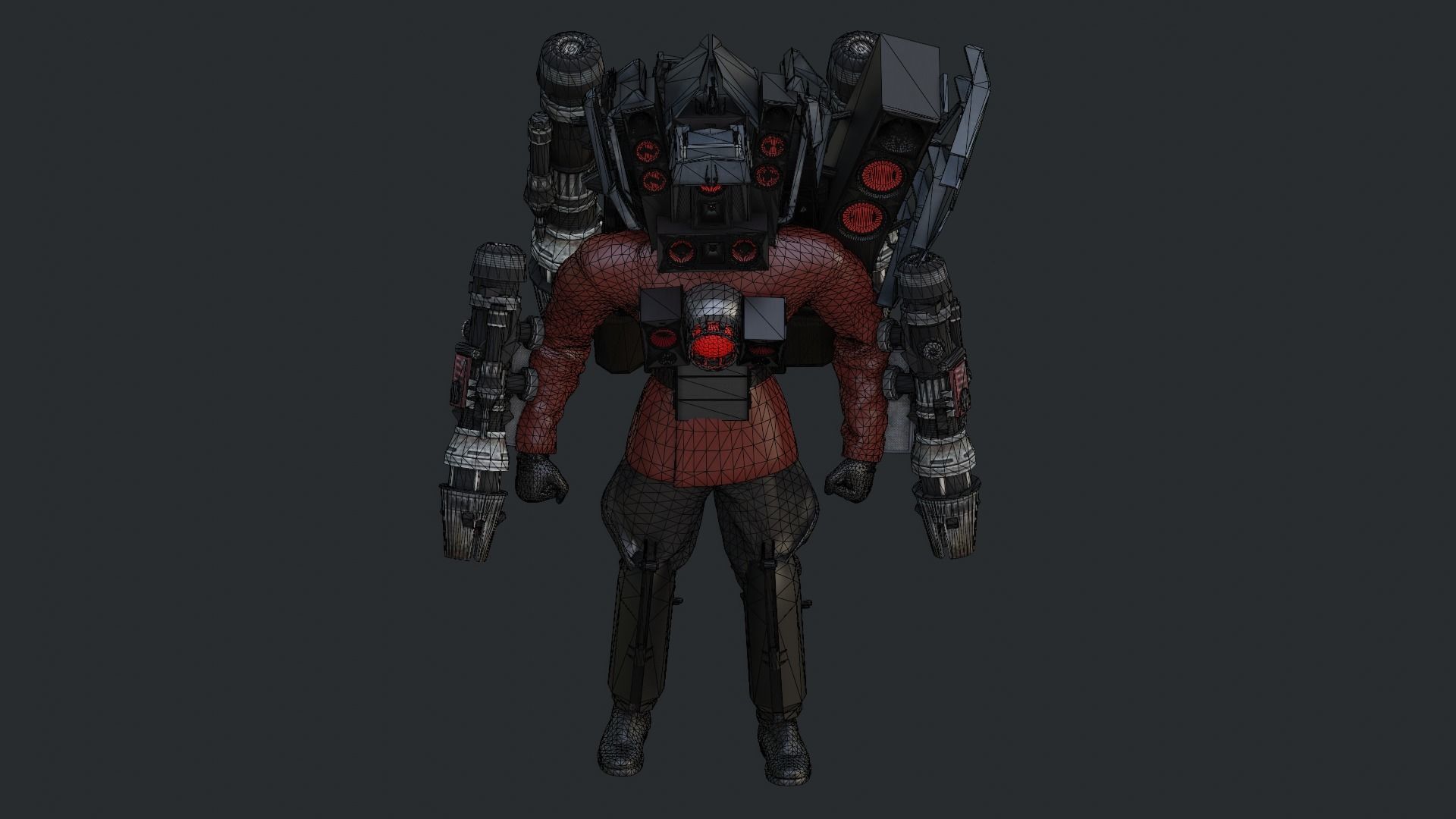 Skibidi toilet Dj men 3D model_7