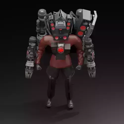 Skibidi toilet Dj men 3D model