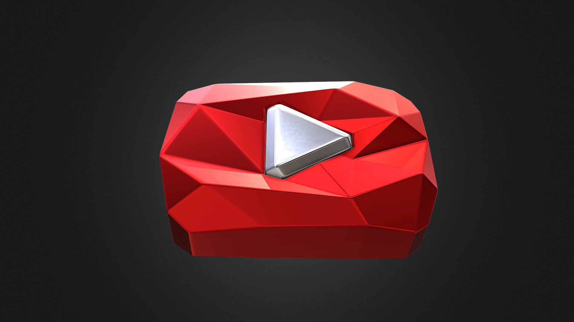 Youtube Diamond Play Button 3D print model_5