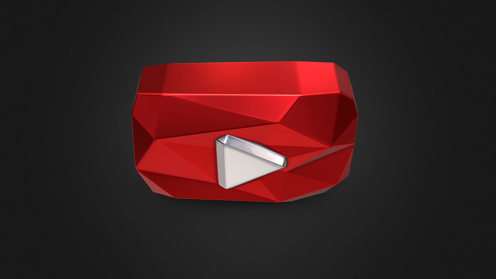 Youtube Diamond Play Button 3D print model_2
