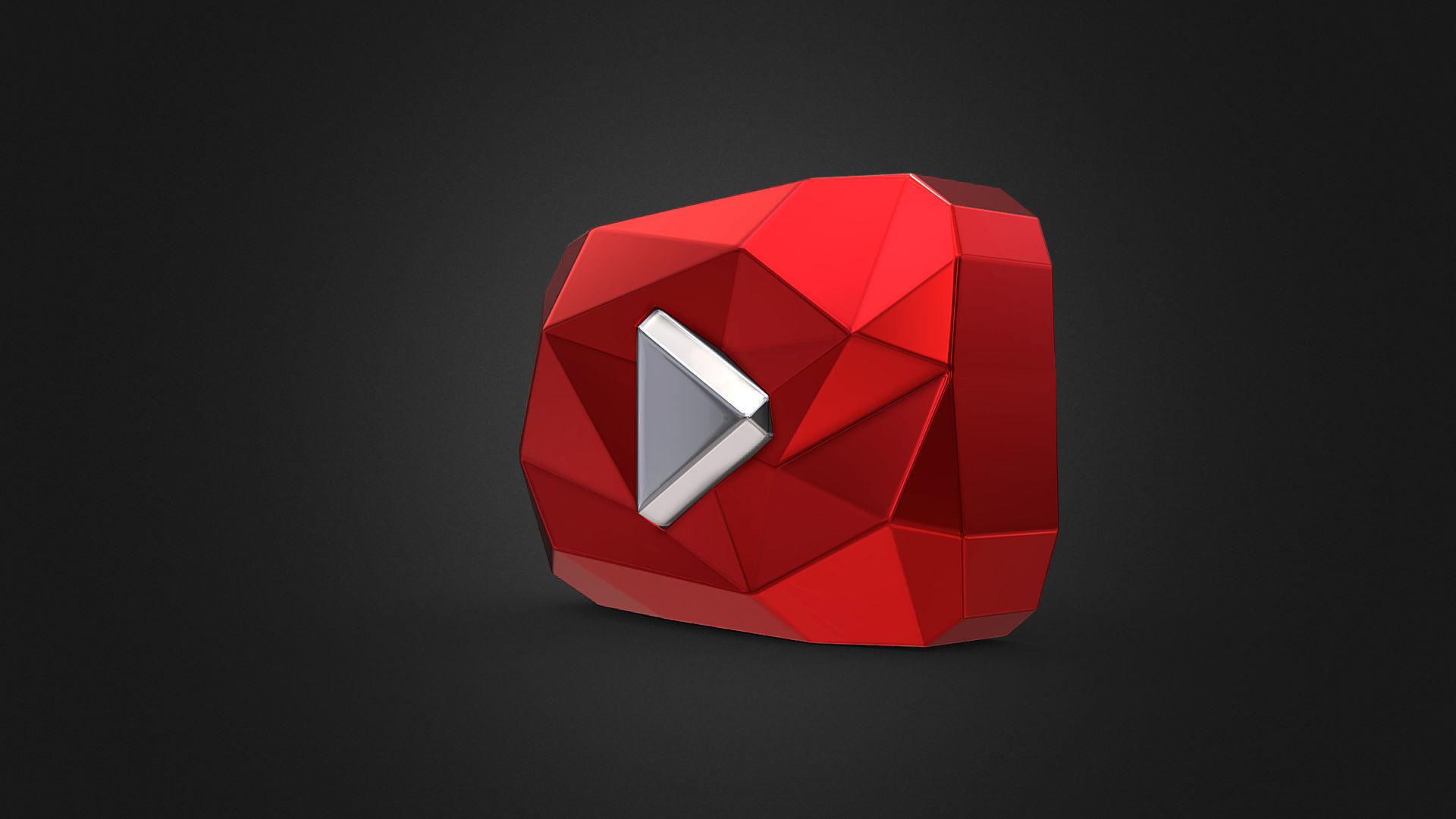 Youtube Diamond Play Button 3D print model_1