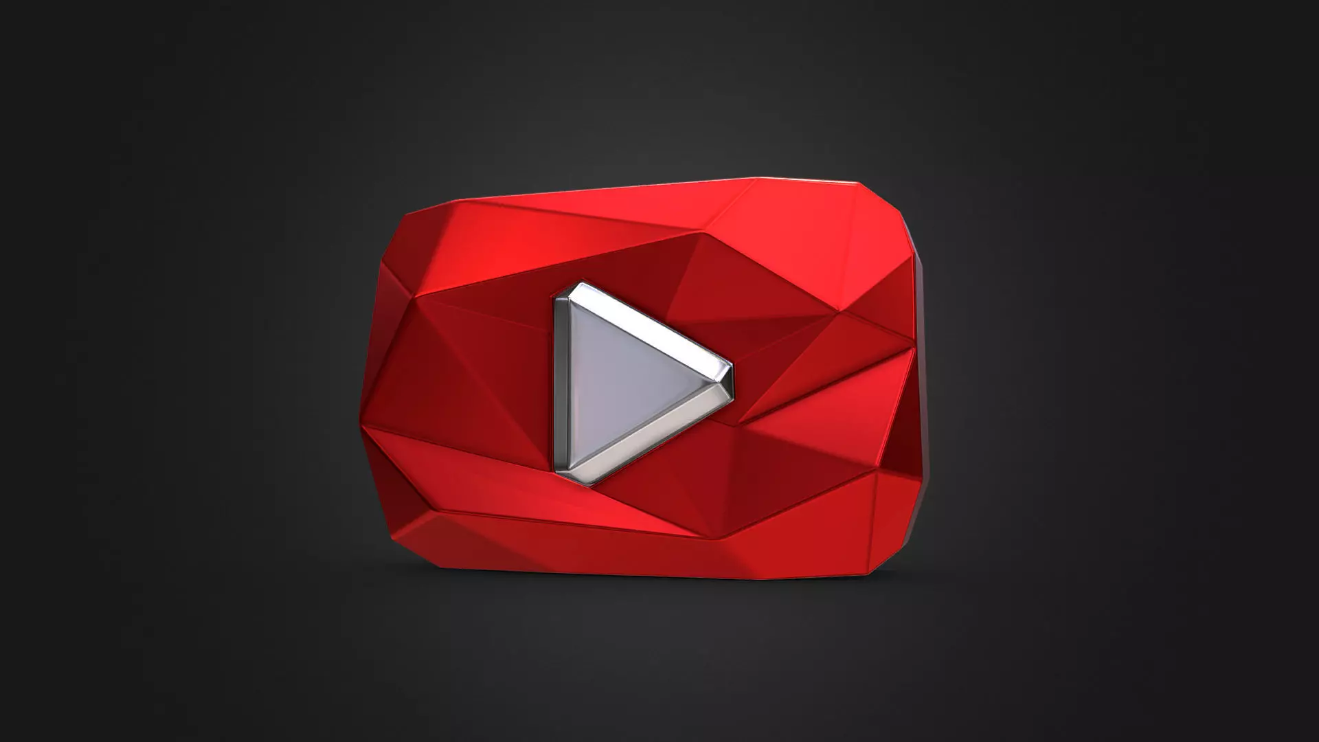 Youtube Diamond Play Button 3D print model_0