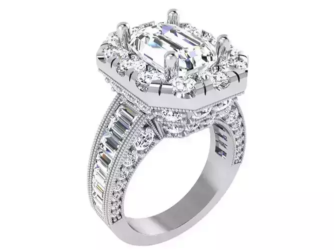 Emerald Halo Ring 2631