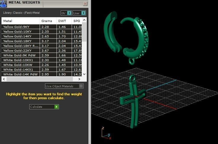 cross earrings 3D print model_18