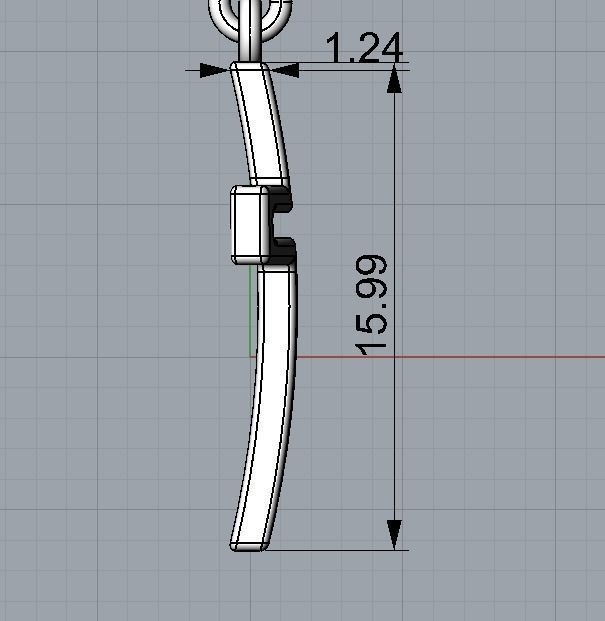 cross earrings 3D print model_11