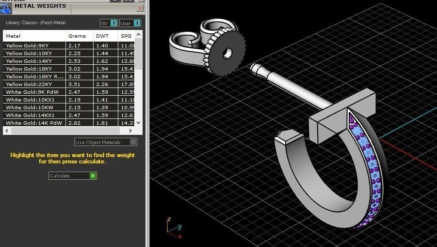 Tiffany T1 earriings diamond 3D print model_16