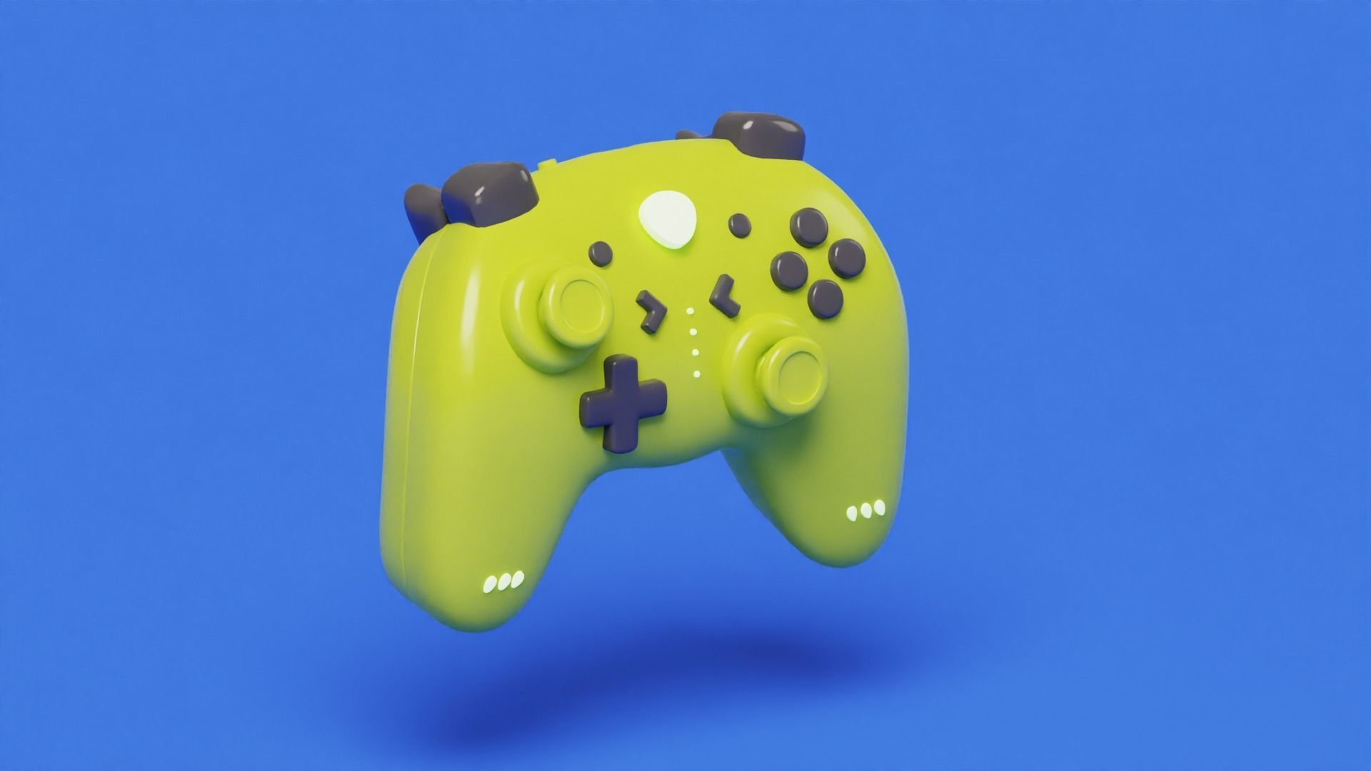 Isometric Stylized Cartoon Wireless Remote Controller Gamepad Low-poly 3D model_14