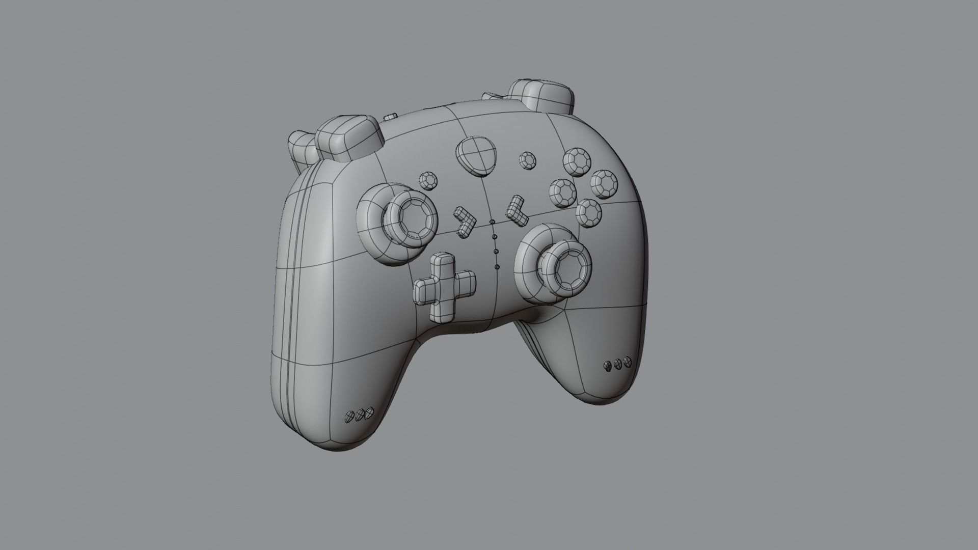 Isometric Stylized Cartoon Wireless Remote Controller Gamepad Low-poly 3D model_15