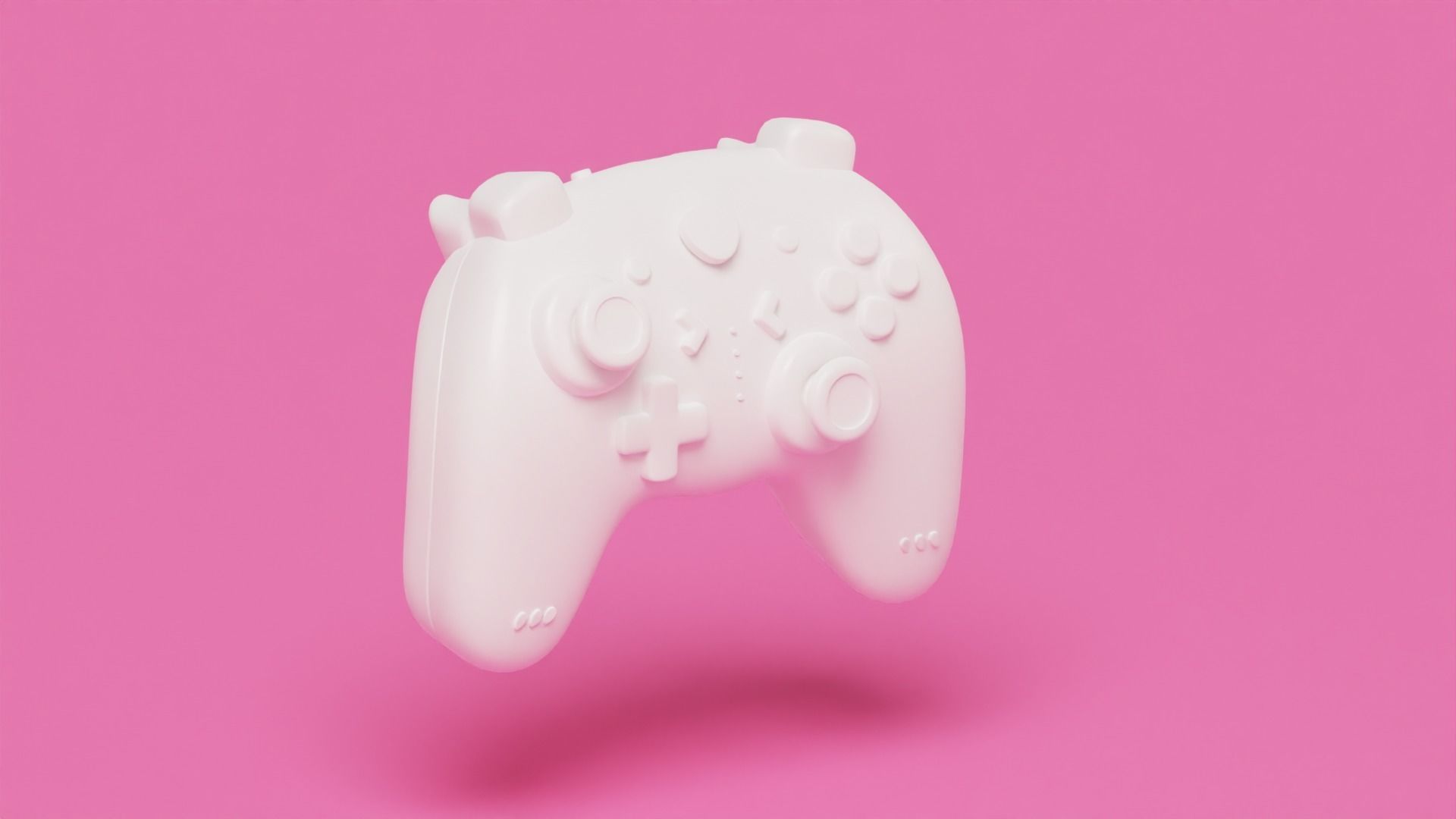 Isometric Stylized Cartoon Wireless Remote Controller Gamepad Low-poly 3D model_10