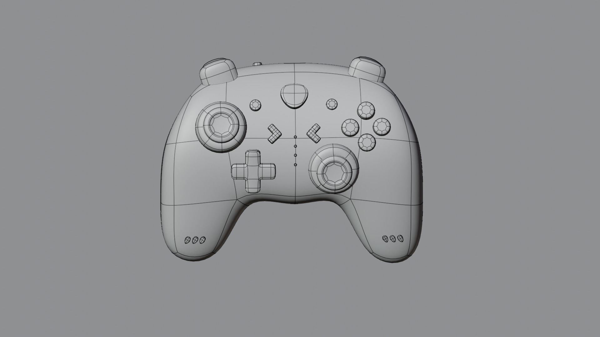 Isometric Stylized Cartoon Wireless Remote Controller Gamepad Low-poly 3D model_16