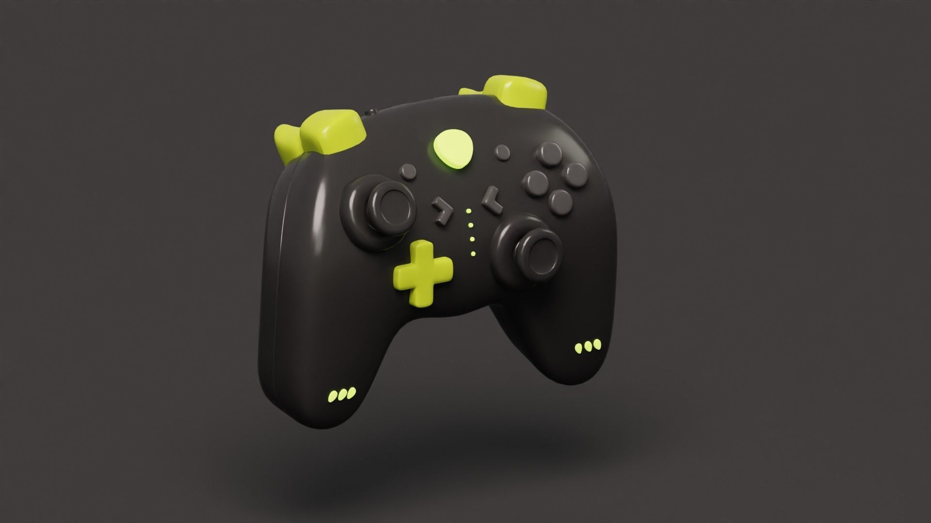 Isometric Stylized Cartoon Wireless Remote Controller Gamepad Low-poly 3D model_13