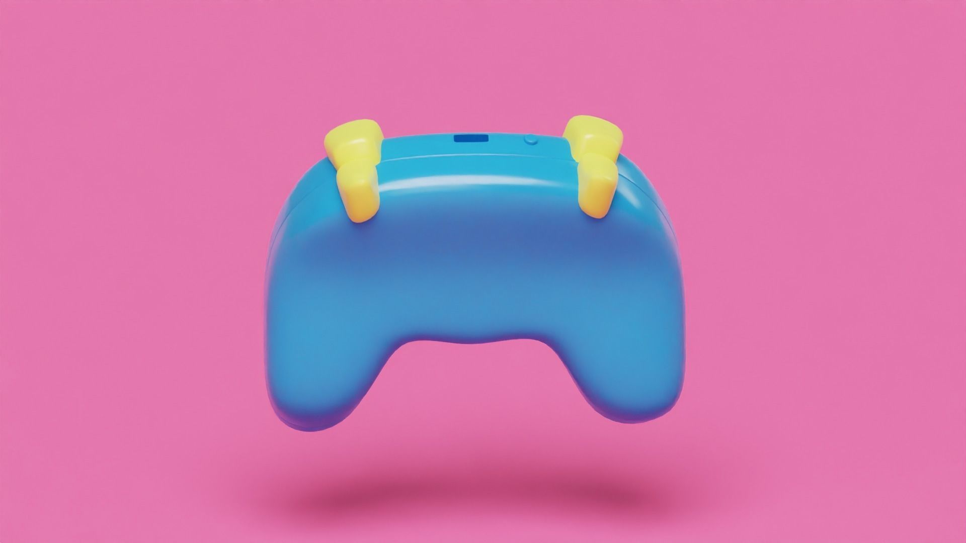 Isometric Stylized Cartoon Wireless Remote Controller Gamepad Low-poly 3D model_3