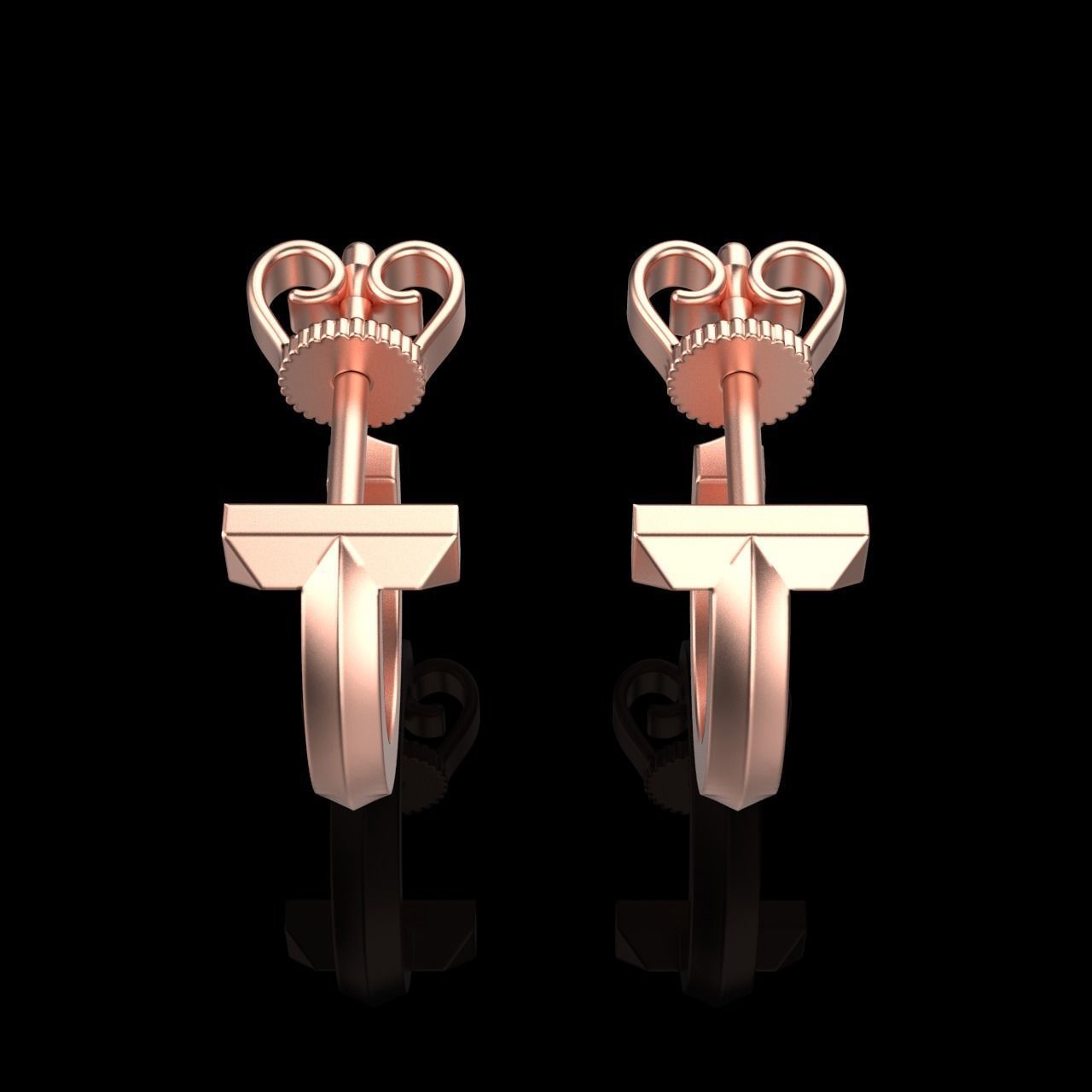 Tiffany earrings t1 3D print model_6