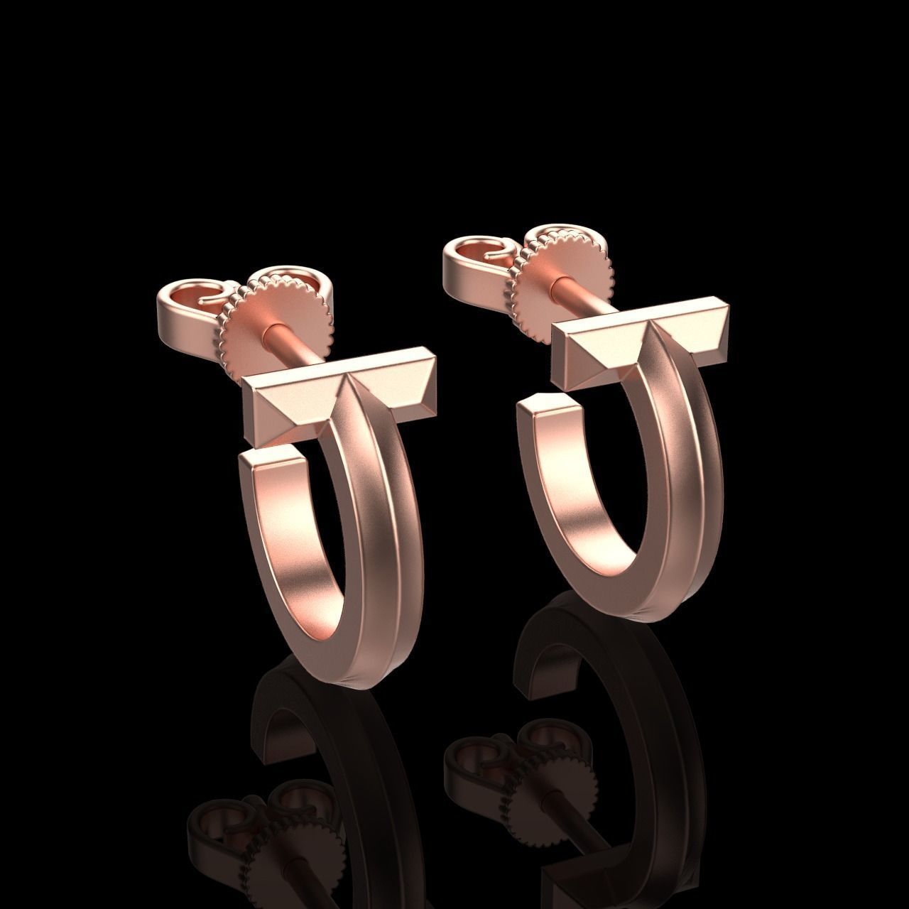 Tiffany earrings t1 3D print model_4