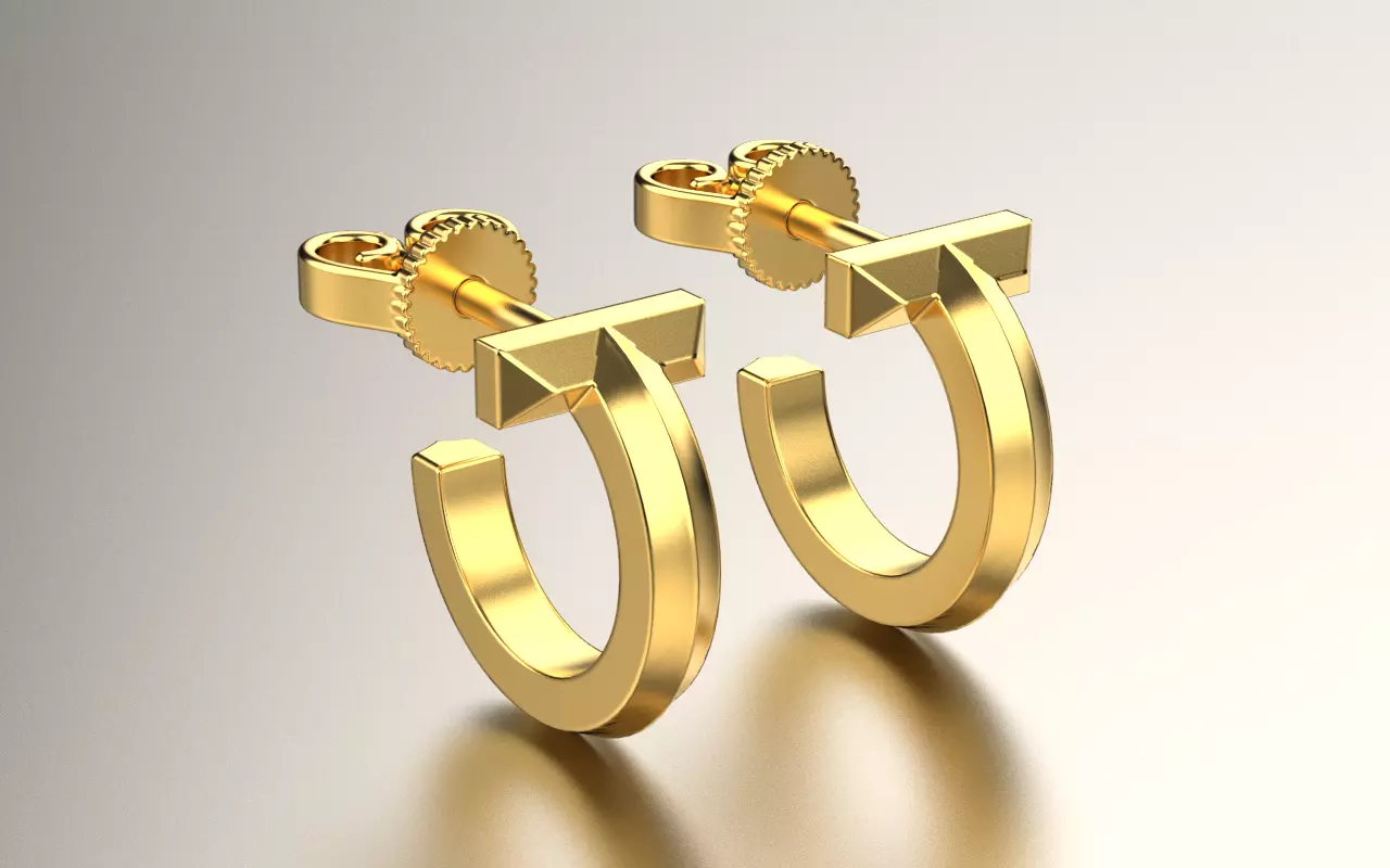 Tiffany earrings t1 3D print model_0