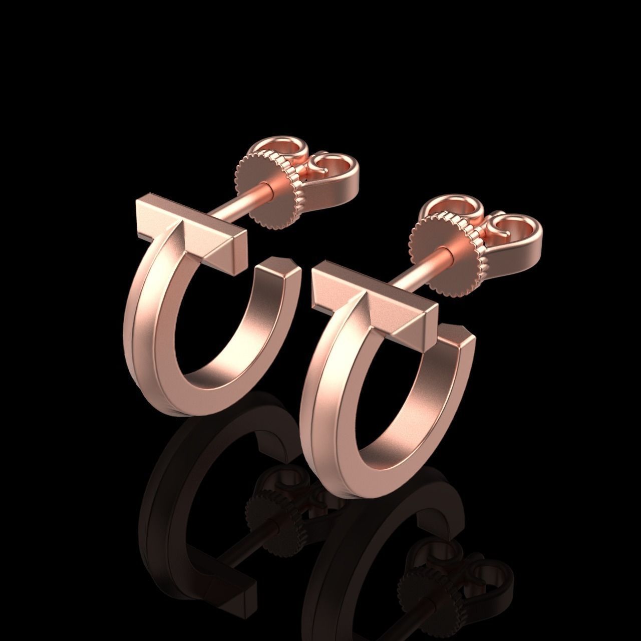 Tiffany earrings t1 3D print model_5