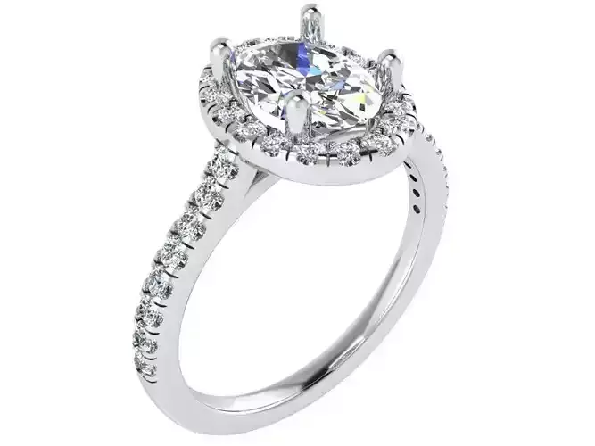 Oval Halo Ring 2640