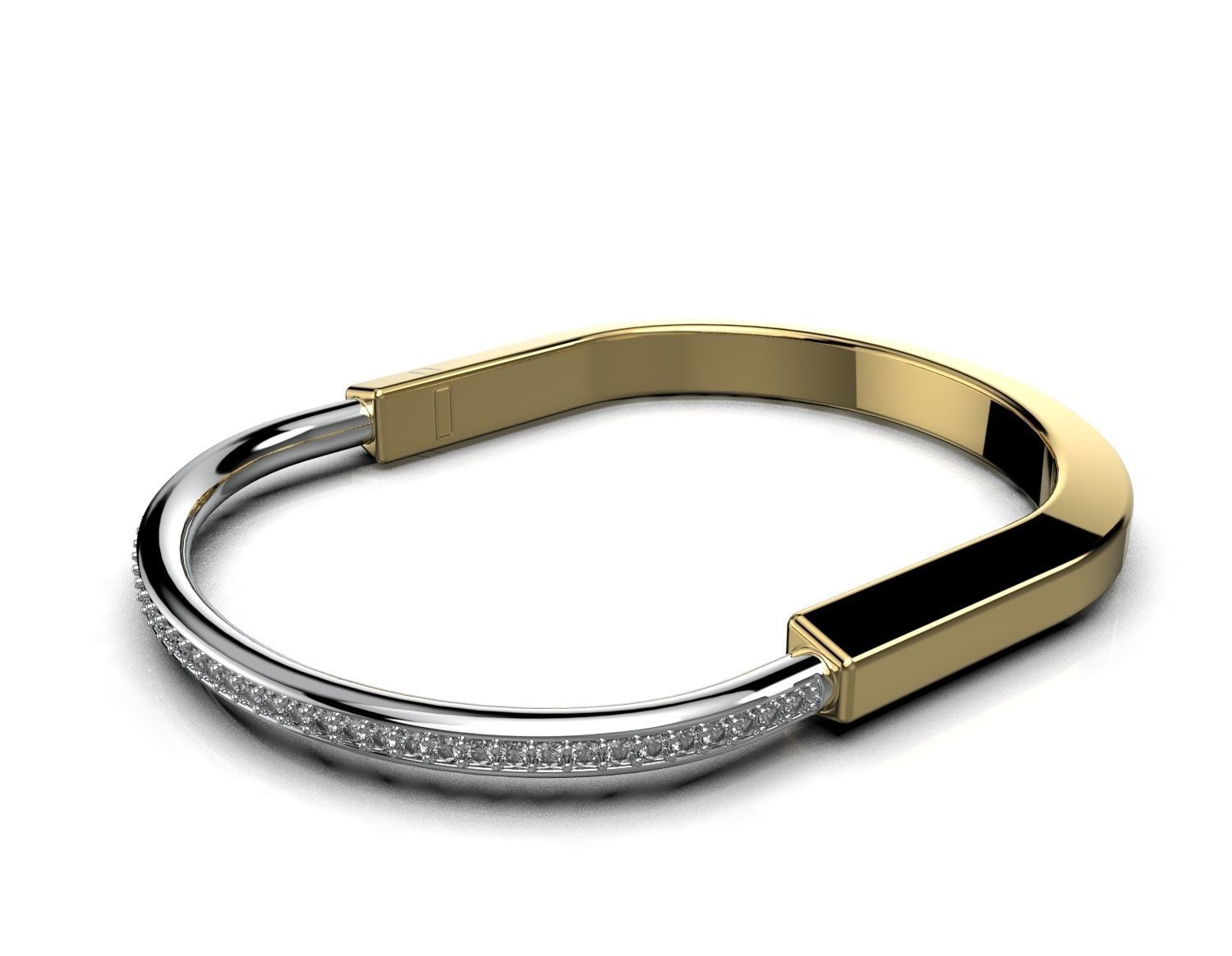 Tiffany lock bracelet  3D print model_3