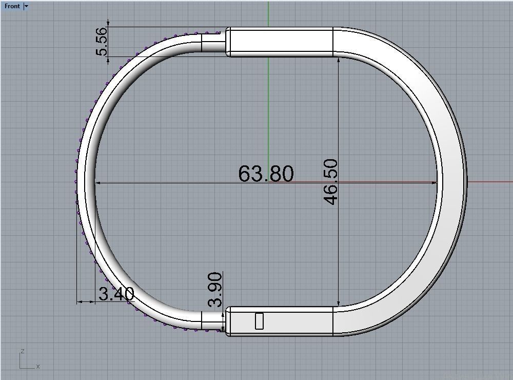 Tiffany lock bracelet  3D print model_7
