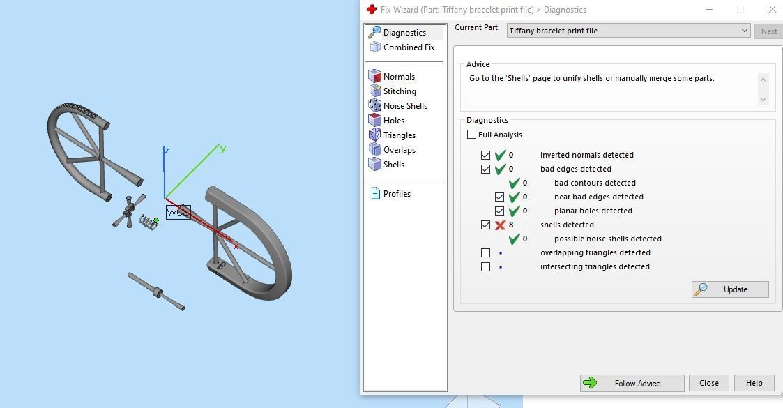 Tiffany lock bracelet  3D print model_12