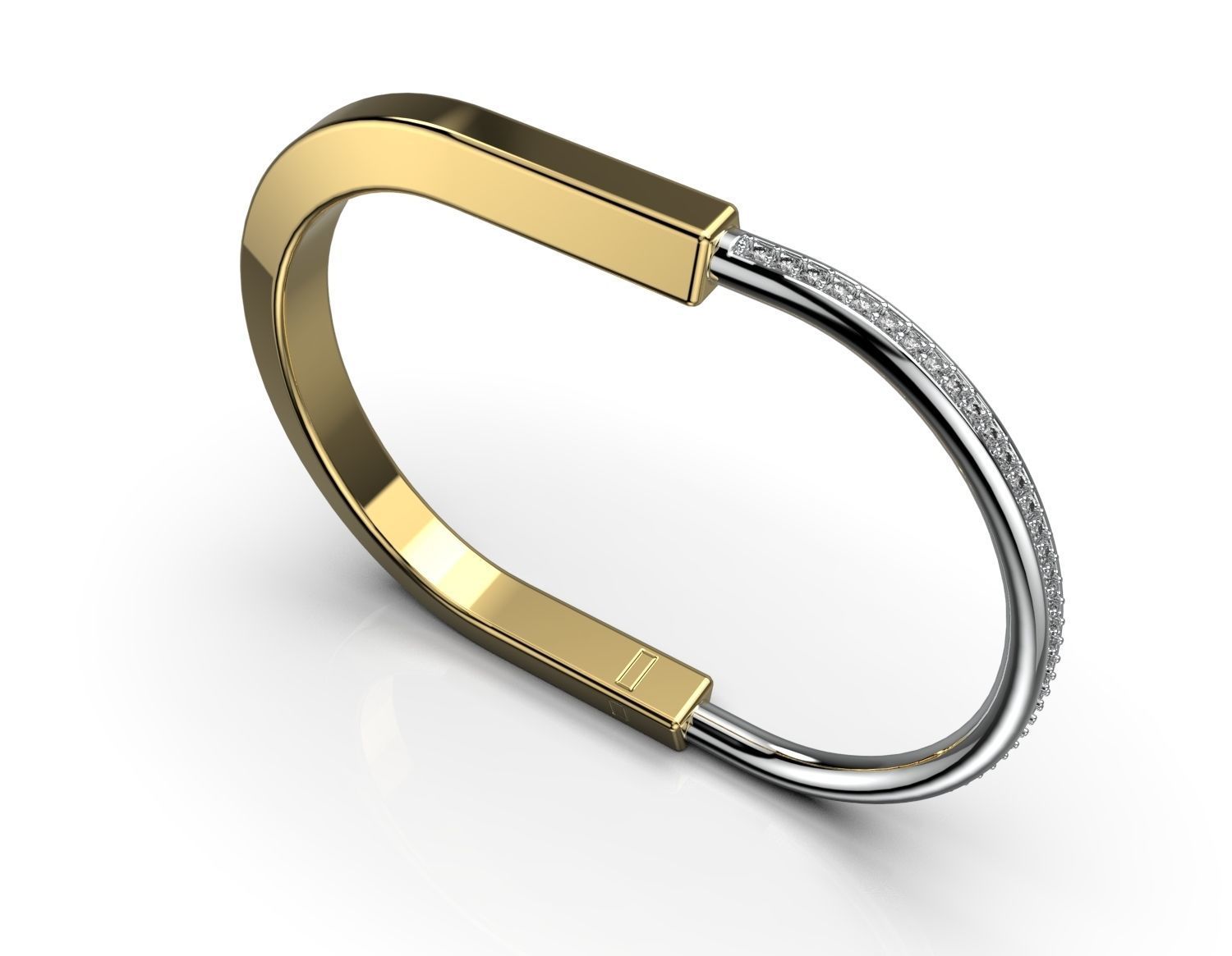 Tiffany lock bracelet  3D print model_2