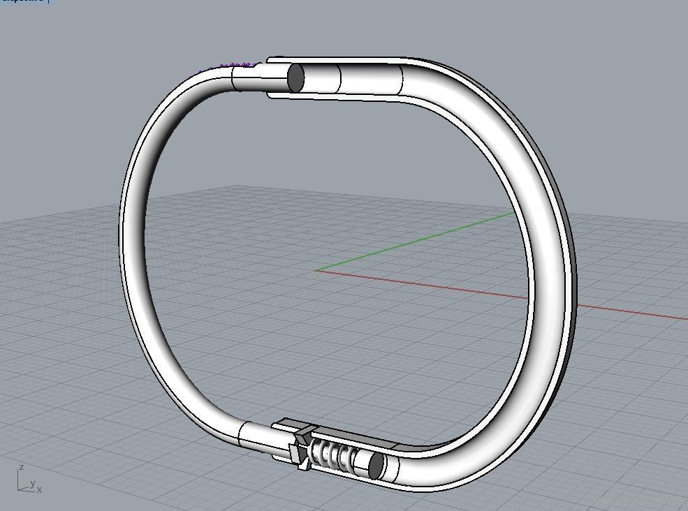 Tiffany lock bracelet  3D print model_16